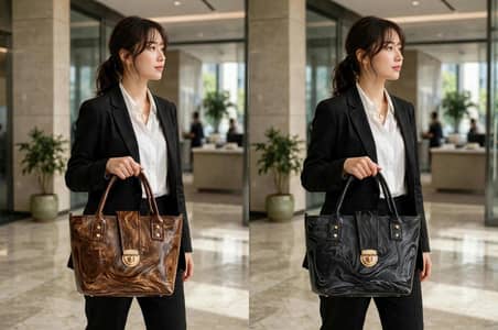 Women Handbag - Marble Shine  Bag