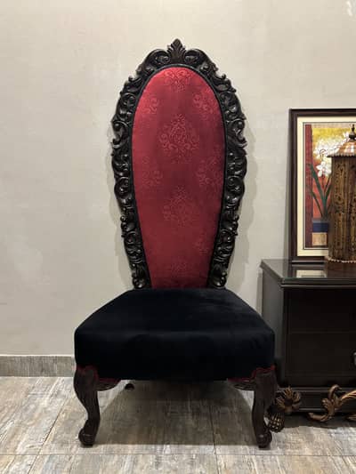 Pair of Royal style velvet chairs