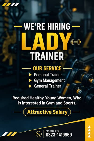Gym trainer job available