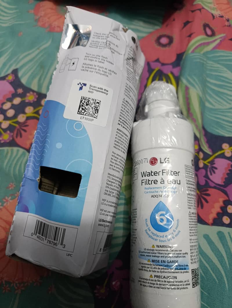 Original LG Refrigerator Water Filter LT1000P / ADQ747935 - Brand New ...
