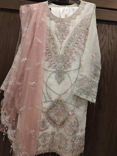 Embroided 3 piece dress