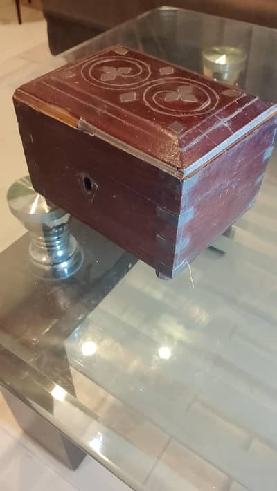 Antique wooden perfume box