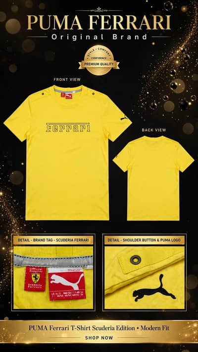 Puma Ferrari T Shirt Cotton Fabric Slidle Use