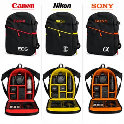 Smart DSLR & Mirrorless Camera Backpack Bags (Canon, Nikon, Sony)