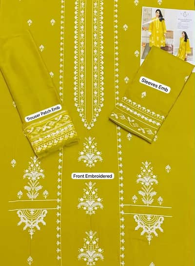 Eastern Grace 2pc Embroidered Lawn Suit Mustard - Women New