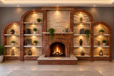 Fire place in Drawing room and lounge