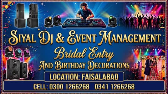 DJ sounds system on rent in Faisalabad