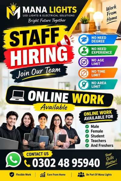 ONLINE WIRK HOME WORK AVAILABLE