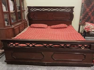 wooden lasani king size double bed