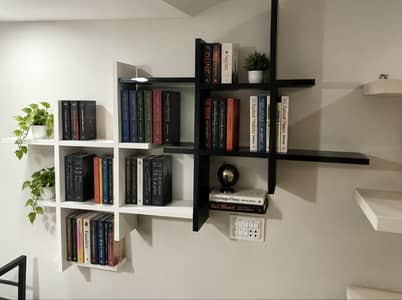 Black & White Two Smart Bookshelves - Mint Condition