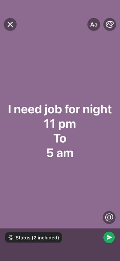 Koi bhi job ho rat 11 bjy say subha 5 bjy tak bhut zaroorat hy
