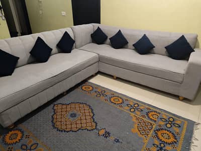 L shape lounge sofa set 7 seater