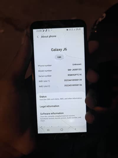 Samsung Galaxy J6 Urgent  sale offical PTA Aproved