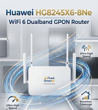 Huawei OptiXstar wifi 6 Dualband 5Ghz Gpon fiber Router  Gaming & hd