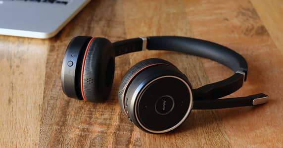 100% original Jabra Evolve 75 noise cancellation headset for calling