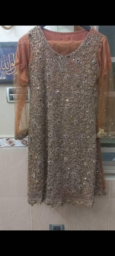 fully embroided frock on sale price