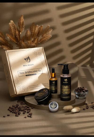 Real Beauty Skin Brightening Kit - Facewash + Serum + Cream + Lip Balm