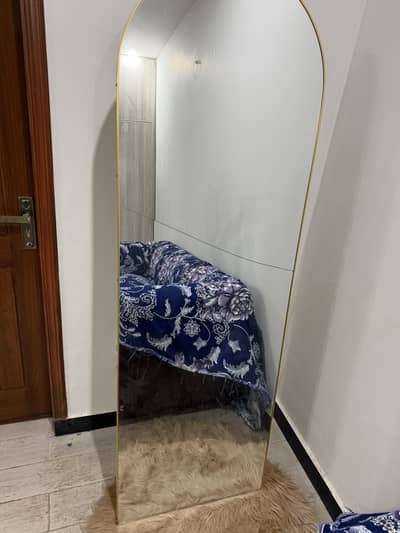 Full size standing mirror with one line inside