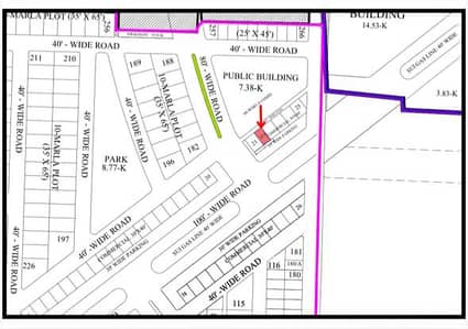 4 Marla Commercial Plot Main boulevard Overseas C block bahria town