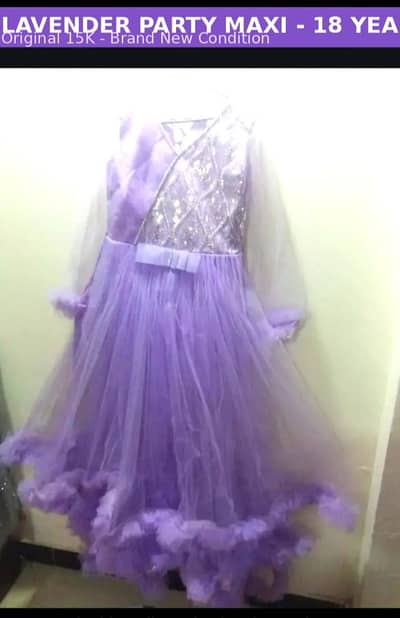 Lavender Party Maxi Gown - For 18 Years Girl- Medium Original 15k