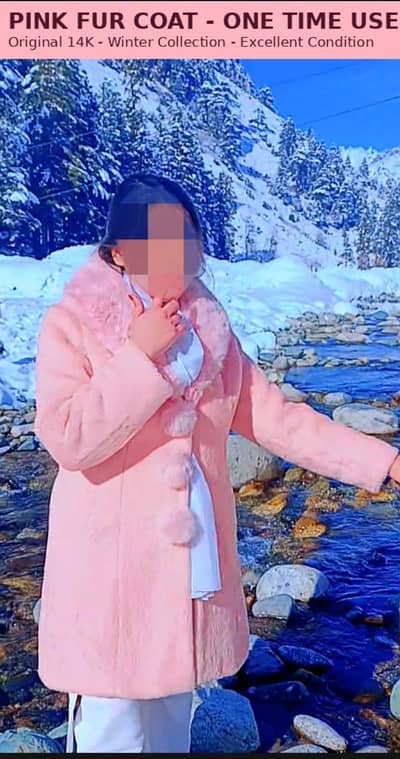 Pink Fur Coat-One time Used Original 14k - Winter Collection  - Medium