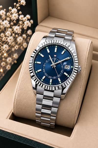man watch stainless steel