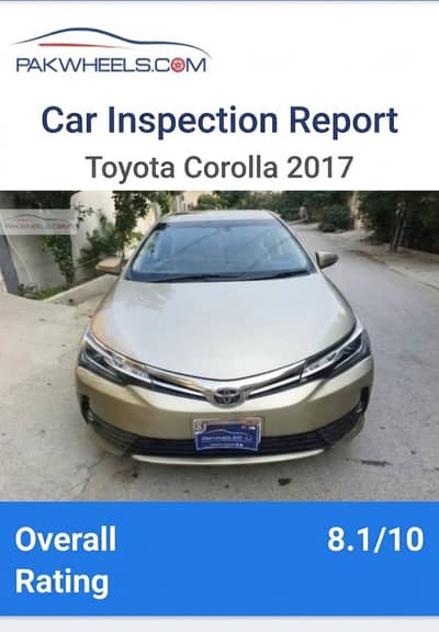 Toyota Corolla Altis Grande CVT-i 1.8 (2017) – 8.1/10 PakWheels Inspec