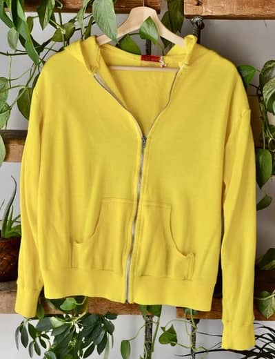 Yellow Zipper Hoodie
