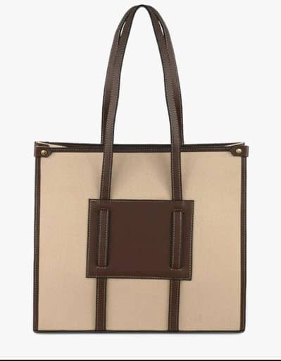 ecs leather tote bag