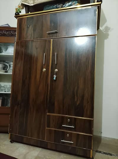 High Quality Plywood Almirah / Wardrobe with Top Box & Drawers