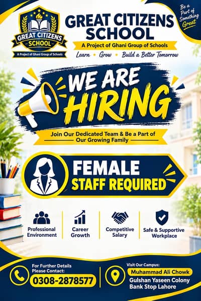 Female Teaching Staff Required