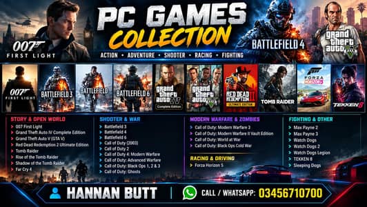 PC Games Collection for Sale | GTA V, RDR2,Forza Horizon 6   & More