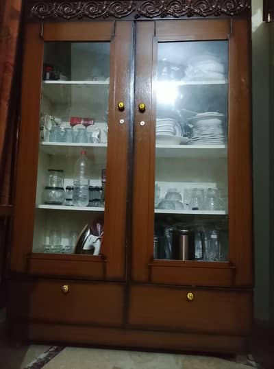High Quality Wooden Crockery Showcase / Display Cabinet (Plywood)