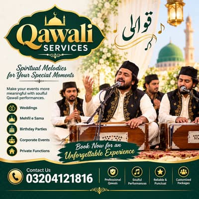 Qawwali Services for Weddings, Mehndi, Events ,Live Qawwali  , Qawal