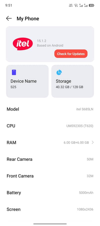 Itel S25