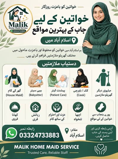 House Maids Babysitter Patient Care Cook Helper Nanny Jobs Available