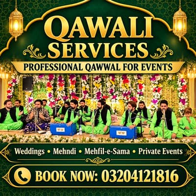 Qawwali & Qawwal Services for Wedding, Mehndi and Musical Events