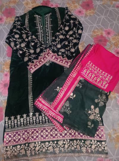 polawn 3 piece party wear