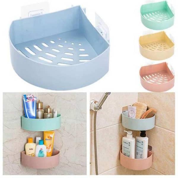 T  Plastic Wall Mounted Triangle Corner Organizer Racks