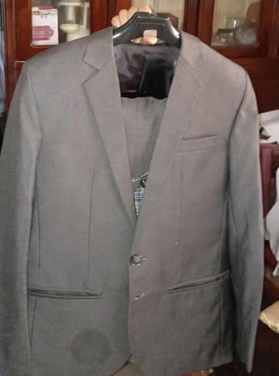 3 piece dark men's suit - coat pent Waistcoat size 38 sialkot