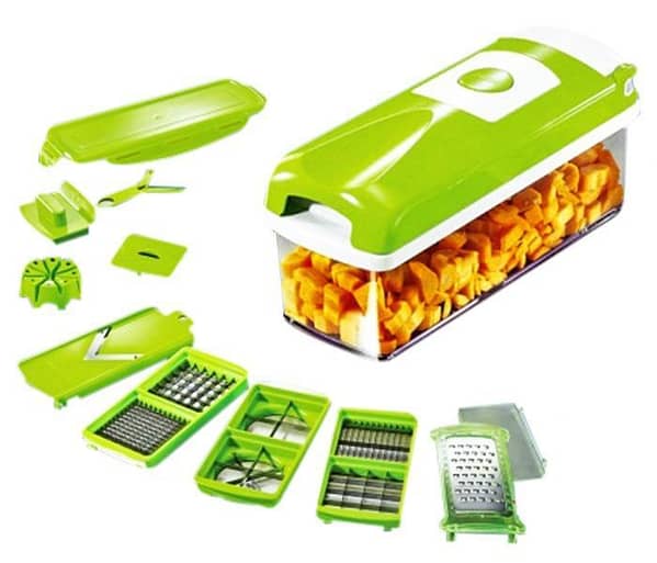 T   Nicer Dicer Plus 12-in-1 Vegetables Cutter, Fruit Slicer, Vegetables Peeler, All-in-One Vegetables & Fruits Slicer, Peeler & Grater
