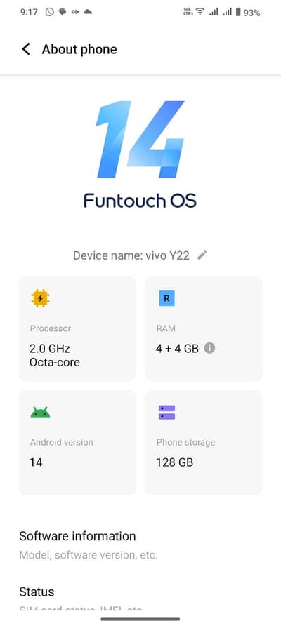 Vivo Y22s
