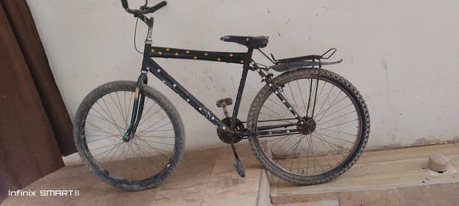 cycle in black colour tyres new