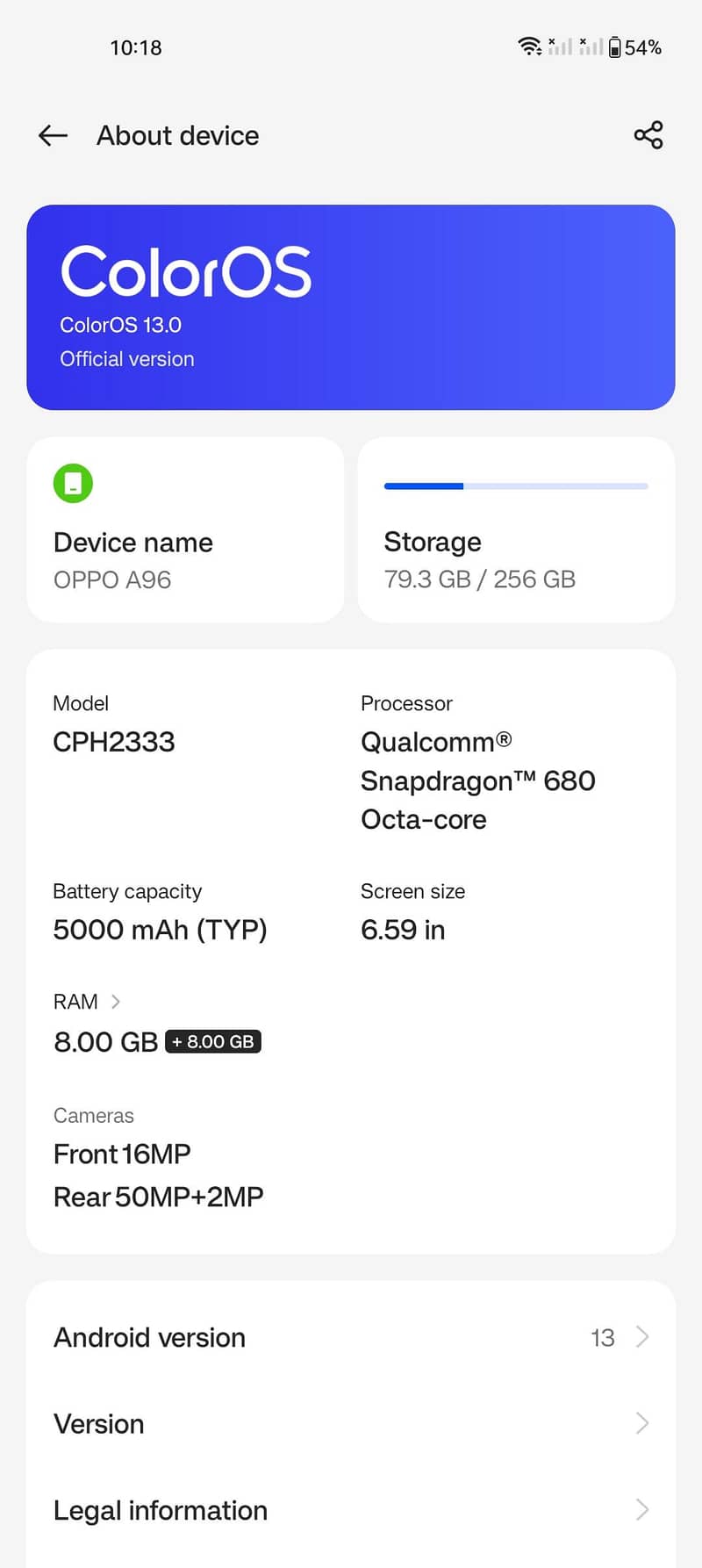 OPPO A96 4