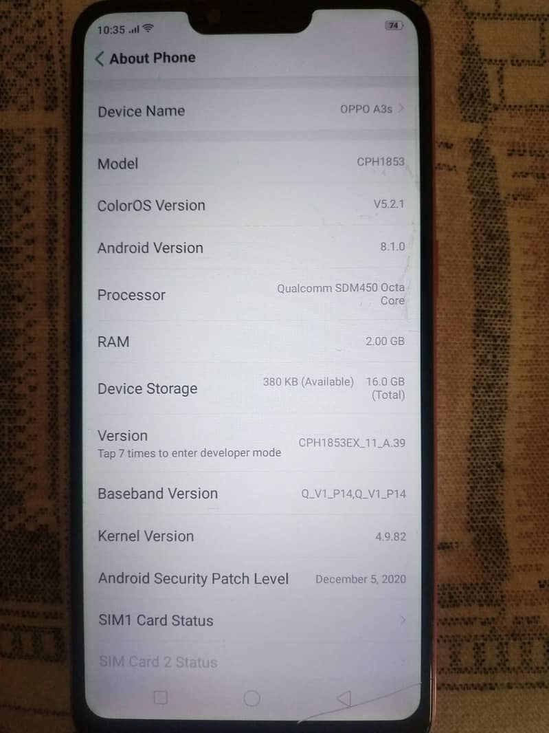 OPPO A3s 2