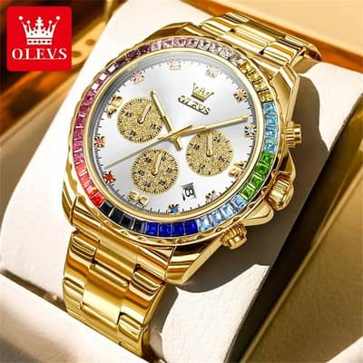 Luxury Quartz Watch Stainless Steel Waterproof