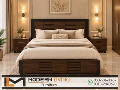 King Bed With 2 Side Tables Best Quality In Your Choice Colours