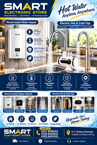 Instant Electric Water Heater Tap | Hot Water Faucet for Kitchen & Bat