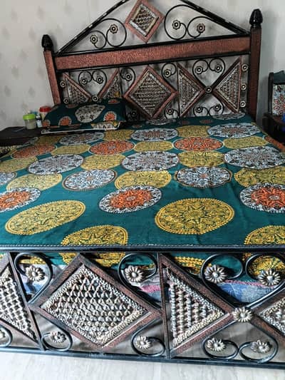 Beautiful Handmade Iron Double Bed | Like New