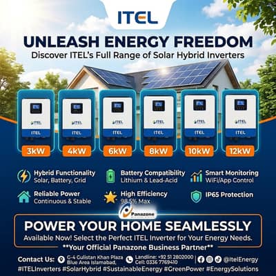 Complete Power Solutions: ITEL Solar Hybrid Inverters (3kW – 12kW)